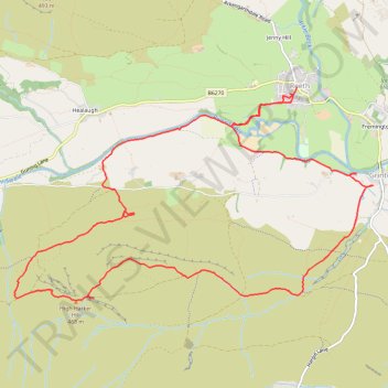 High Harker Hill Loop from Reeth trail, distance, elevation, map, profile, GPS track