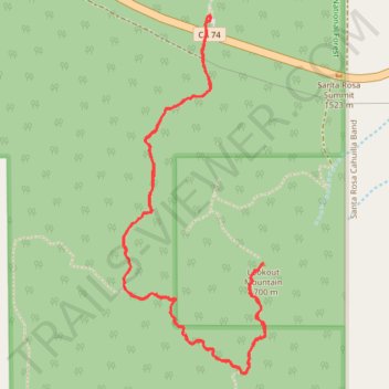 Lookout Mountain (San Diego County) trail, distance, elevation, map, profile, GPS track