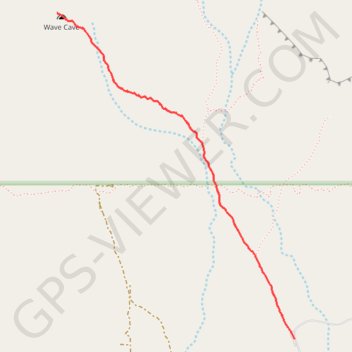 Wave Cave trail, distance, elevation, map, profile, GPS track