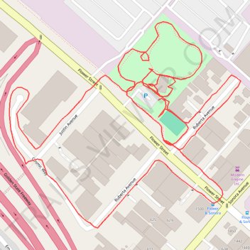 Griffith Manor Park trail, distance, elevation, map, profile, GPS track