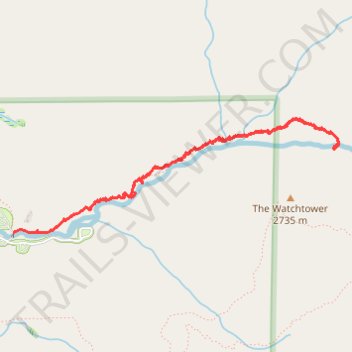 Sequoia Tokopah Falls trail, distance, elevation, map, profile, GPS track