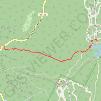 Sterling Pond Trail and Top of the Notch in Mount Mansfield State Forest trail, distance, elevation, map, profile, GPS track