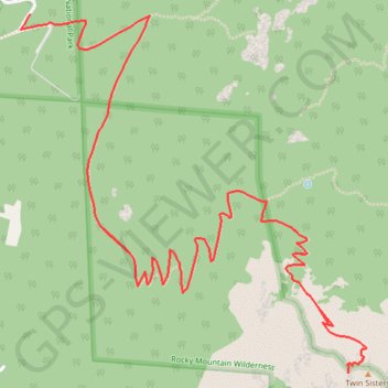 Twin Sisters Trail in Rocky Mountain National Park trail, distance, elevation, map, profile, GPS track