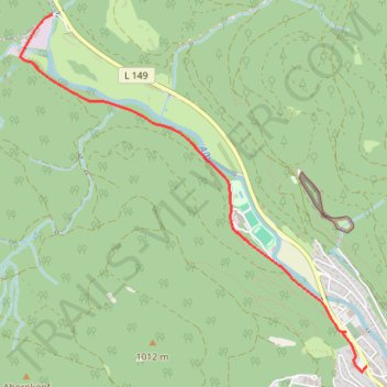 WT-BLA026 <-> WT-BLA018 trail, distance, elevation, map, profile, GPS track