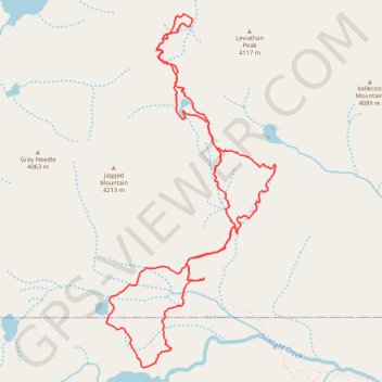 Sunlight Leviathan Connector trail, distance, elevation, map, profile, GPS track