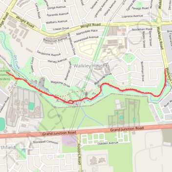 Walkley Heights Reserve trail, distance, elevation, map, profile, GPS track