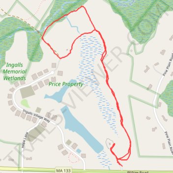 Boxford Price Property trail, distance, elevation, map, profile, GPS track