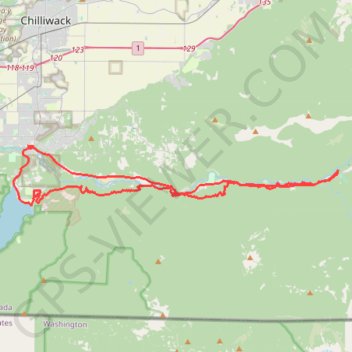 Chilliwack River Valley Trans Canada Trail (TCT) trail, distance, elevation, map, profile, GPS track