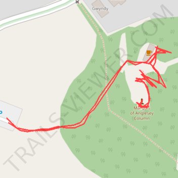 Tŵr Marcwis Anglesey Column trail, distance, elevation, map, profile, GPS track