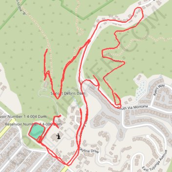 Palm Ball Field and Nearby trail, distance, elevation, map, profile, GPS track