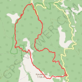 Đorov most,Kadijevac,Kukavica,Kozje stene,Mijatovića jaz,Đor... trail, distance, elevation, map, profile, GPS track