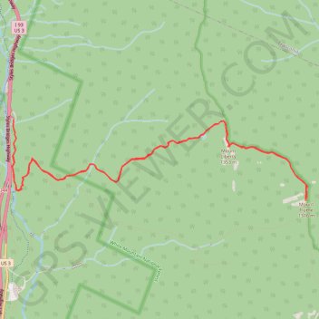 Mount Liberty and Mount Flume trail, distance, elevation, map, profile, GPS track