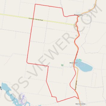 West Wooroolin trail, distance, elevation, map, profile, GPS track