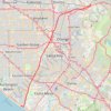 Bike ride on Santa Ana river trail to beach trail, distance, elevation, map, profile, GPS track