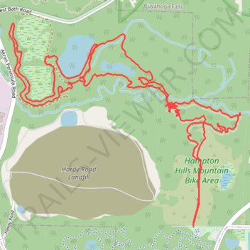 Hampton Hills MTB lower sections trail, distance, elevation, map, profile, GPS track
