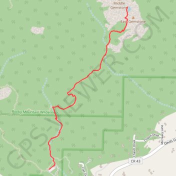Gem Lake trail, distance, elevation, map, profile, GPS track