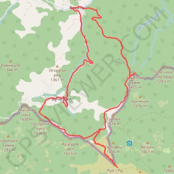 Rakita - Rakitski kamik - Ruj trail, distance, elevation, map, profile, GPS track