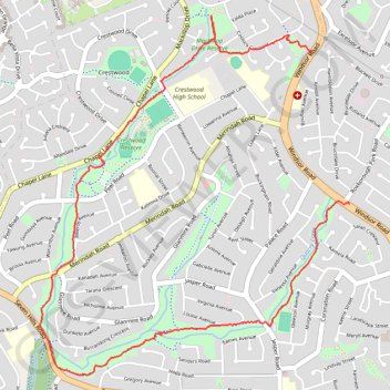 Sophia Doyle Reserve trail, distance, elevation, map, profile, GPS track