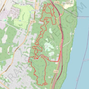 Alpine Rockleigh trail, distance, elevation, map, profile, GPS track