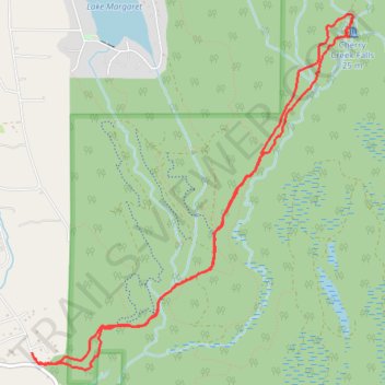 Cherry Creek Falls Trail in Marckworth State Forest trail, distance, elevation, map, profile, GPS track