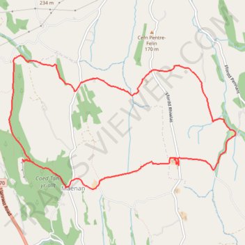 Maenan loop on PRW’s trail, distance, elevation, map, profile, GPS track