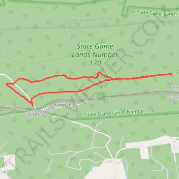 Darlington Trail and Other Trails in State Game Lands Number 170 trail, distance, elevation, map, profile, GPS track