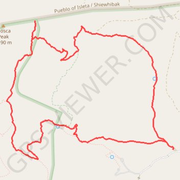 Mosca Peak Loop Trail trail, distance, elevation, map, profile, GPS track
