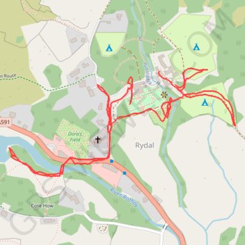 Rydal Adventure Lab trail, distance, elevation, map, profile, GPS track