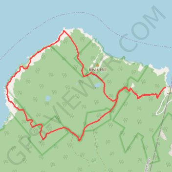 Cape Breton Island - Lowland Cove trail, distance, elevation, map, profile, GPS track