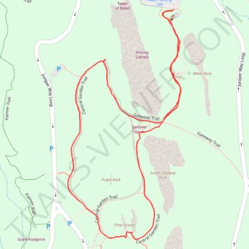 Central Garden Loop Trail in Garden of the Gods trail, distance, elevation, map, profile, GPS track
