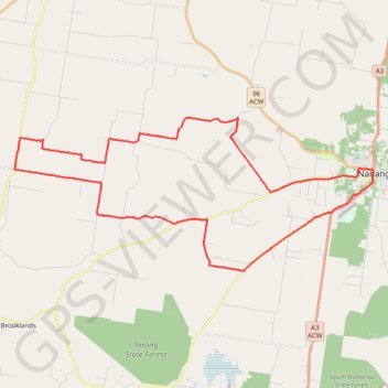 Goodger to Nanango trail, distance, elevation, map, profile, GPS track